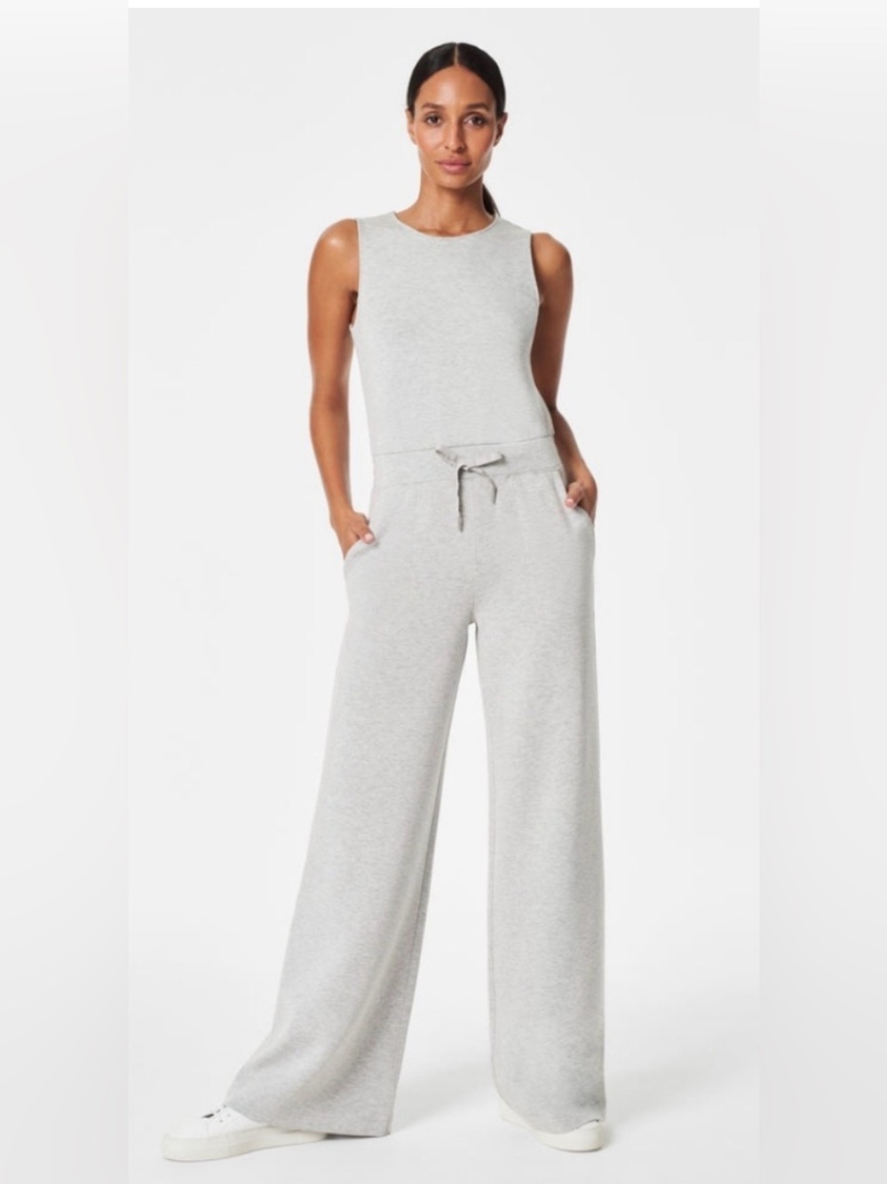 Spanx AirEssentials Jumpsuit Light Grey Heather Size 3X NWT